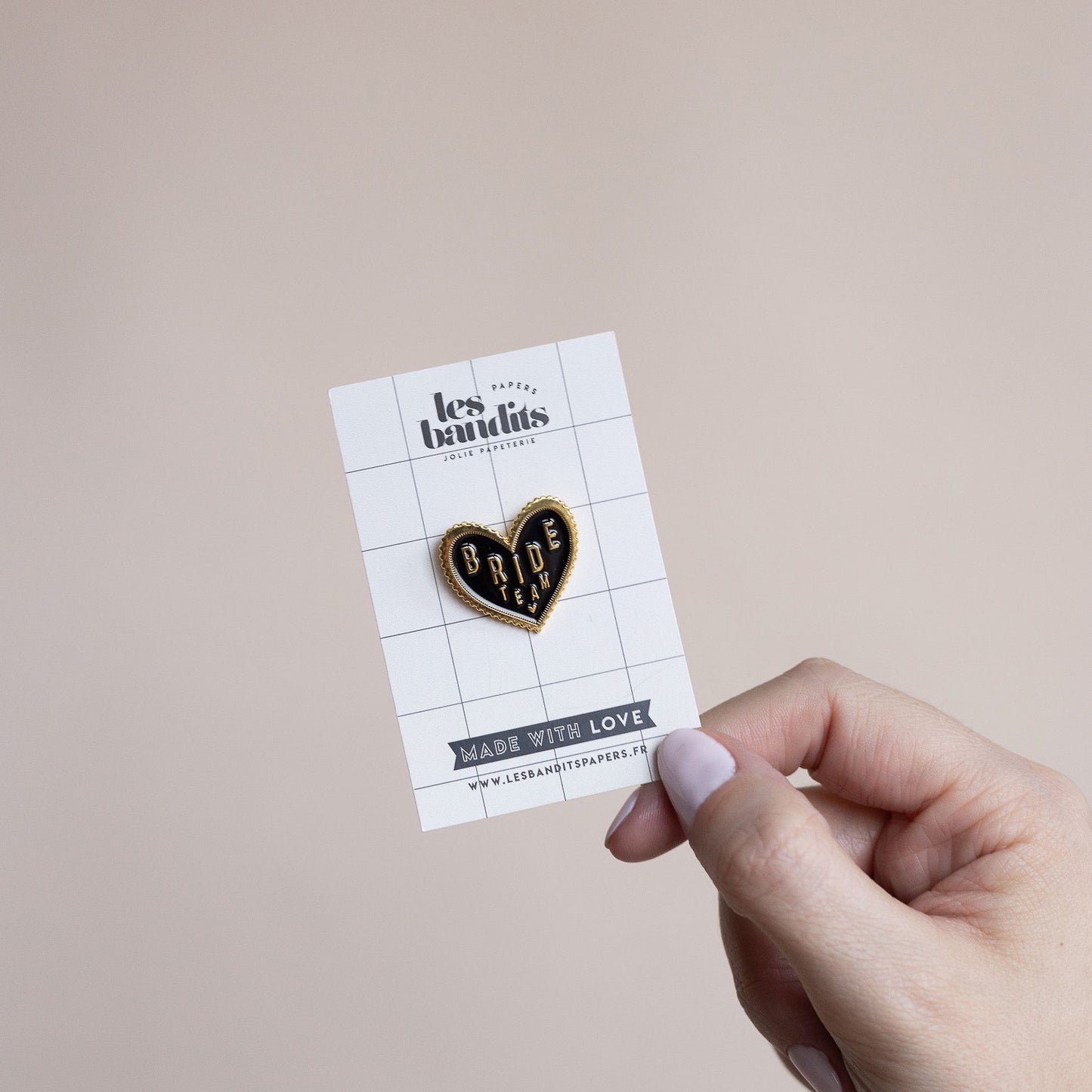 PIN'S BRIDESMAIDS NOIRS - LES TÉMOINS