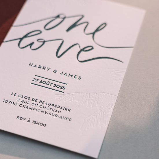 LETTERPRESS ONE LOVE