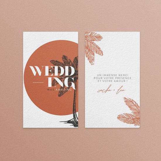 CARTON REMERCIEMENTS - WEDDING IS COMING